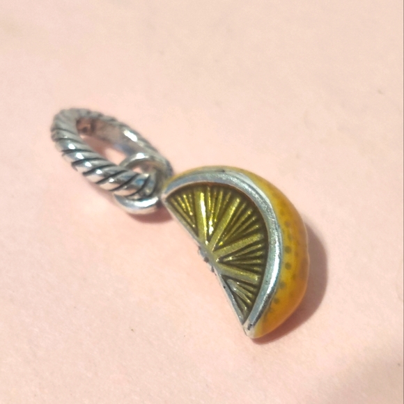 Brighton Silver Florida Orange Slice Dangle Bracelet Charm - Picture 1 of 4